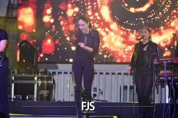 Concierto de la cantante grancanario Cristina Ramos en la plaza de San Juan/Francisco Javier Santana./Francisco Javier Santana.